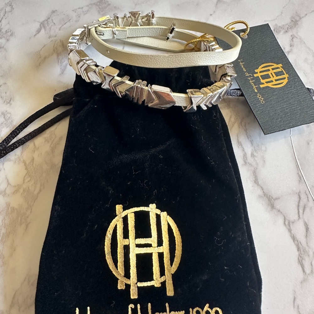 House of Harlow 1960 White and Silver Bracelet - Picture 5 of 6